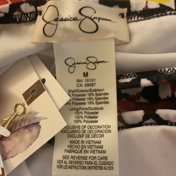 JESSICA Simpson Animal Print Bikini Swimsuit Top - Picture 7 of 8